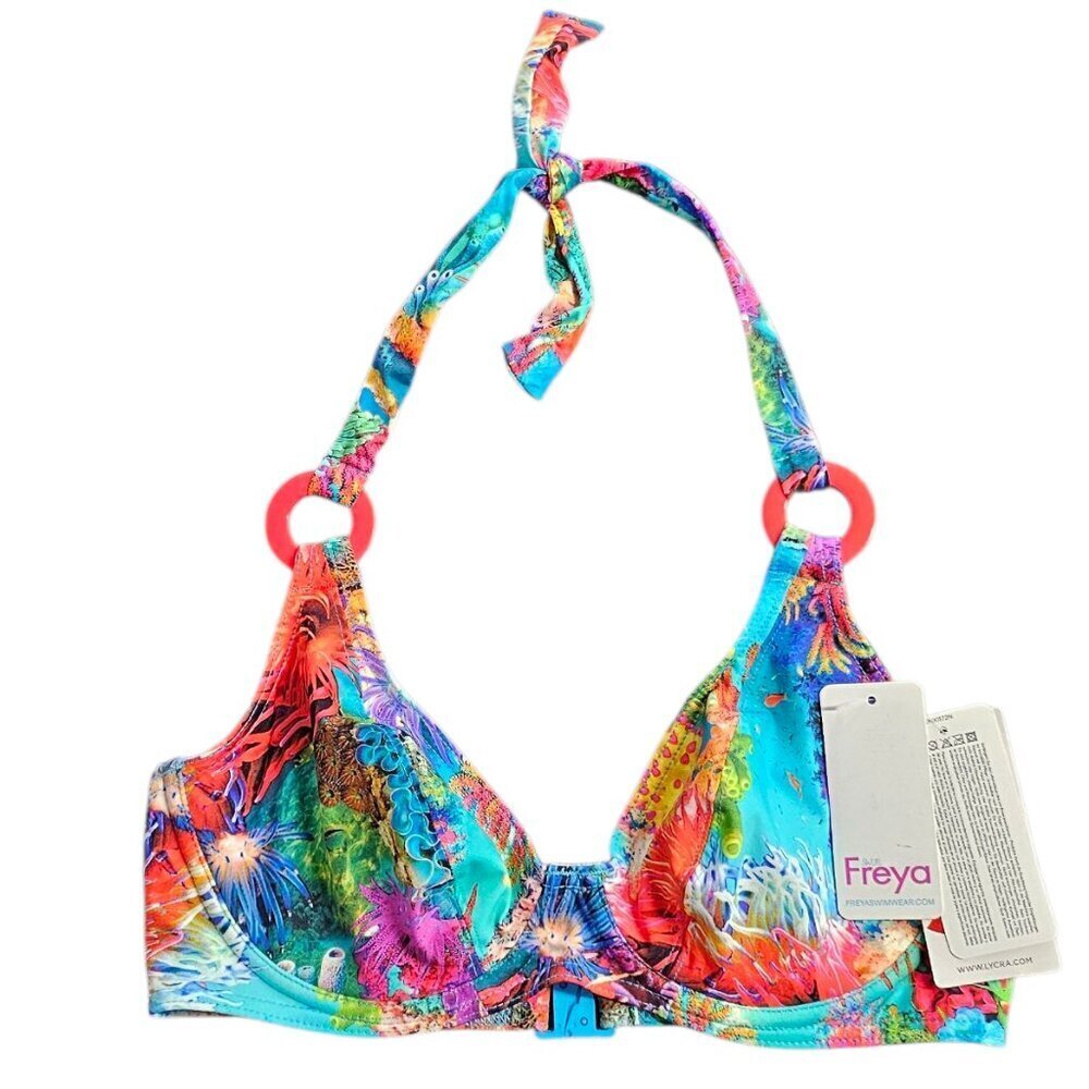 Freya Under The Sea Triangle Underwire Bikini Top, Unpadded, Resort, Size 32DD